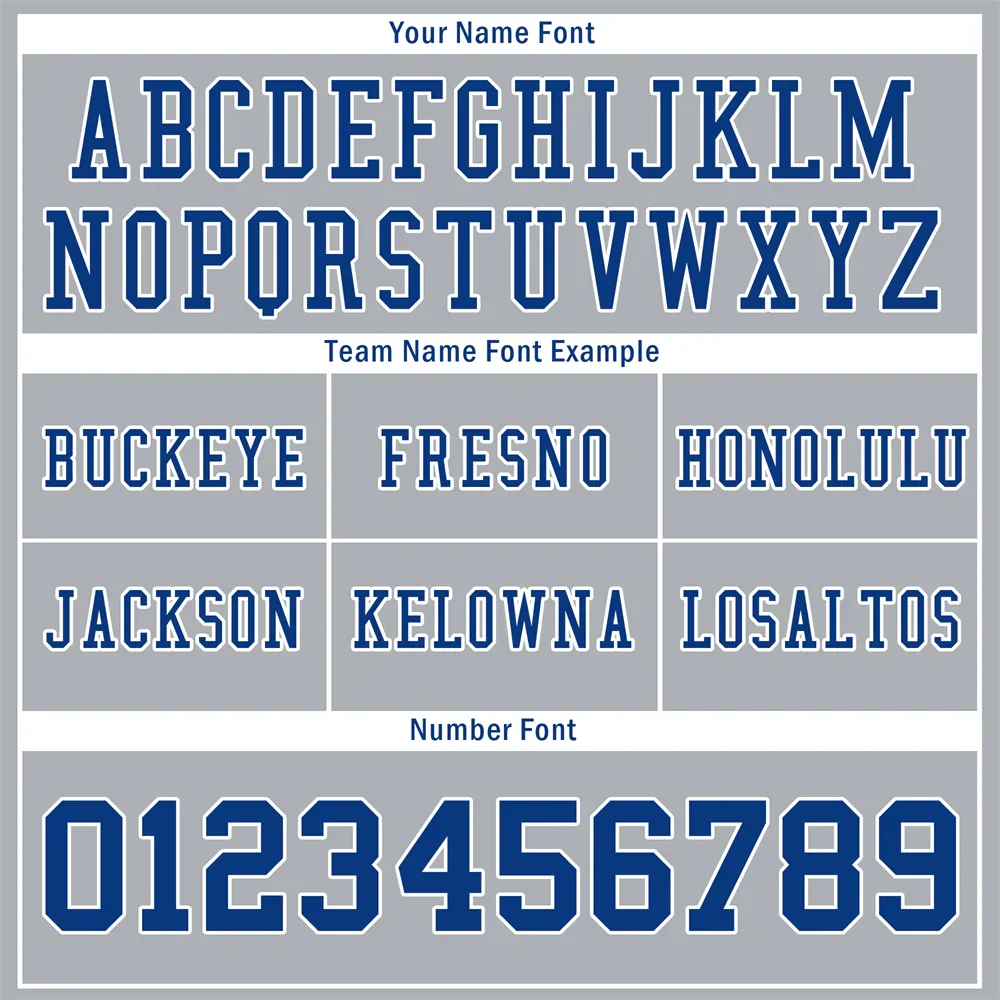 Custom Grey Classic Style Blue Personalized Authentic Football Jersey FBJ02-bc0f0ac - Coolcustomize