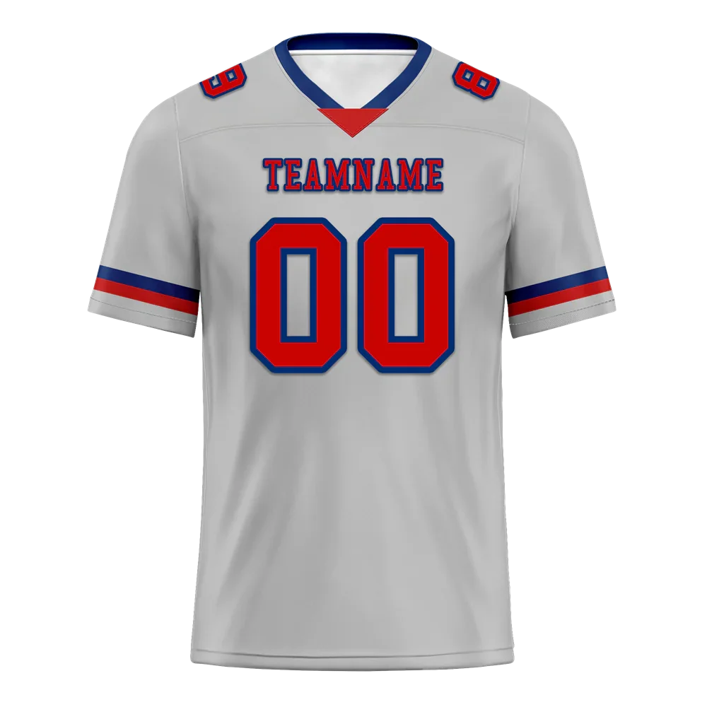 Custom Grey Classic Style Red Personalized Authentic Football Jersey FBJ02-bc0f0ad - Coolcustomize