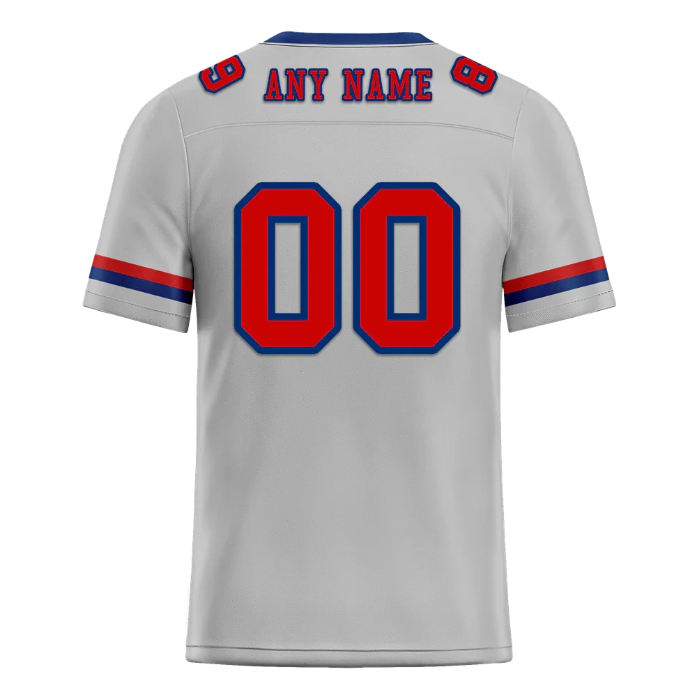 Custom Grey Classic Style Red Personalized Authentic Football Jersey FBJ02-bc0f0ad - Coolcustomize