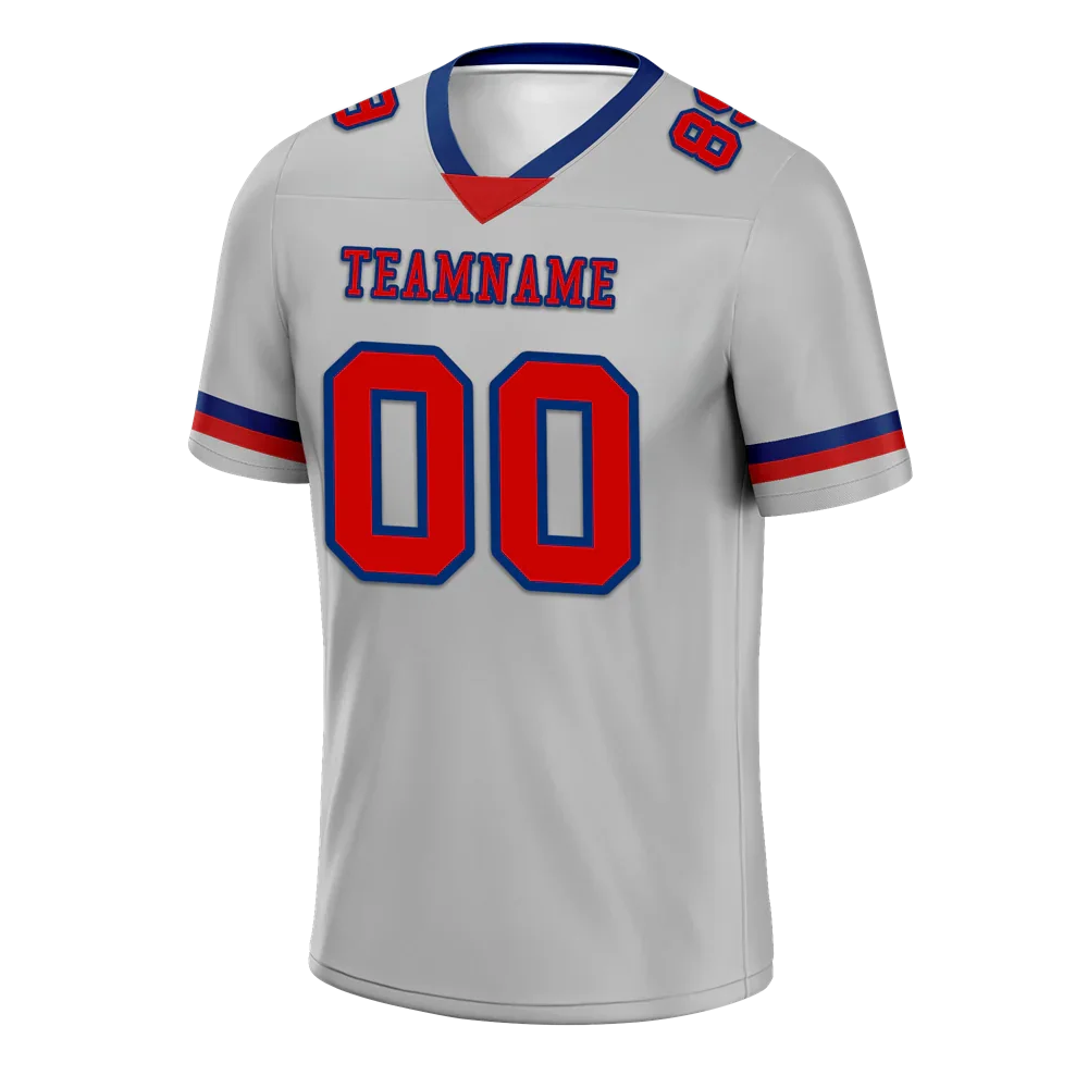 Custom Grey Classic Style Red Personalized Authentic Football Jersey FBJ02-bc0f0ad - Coolcustomize