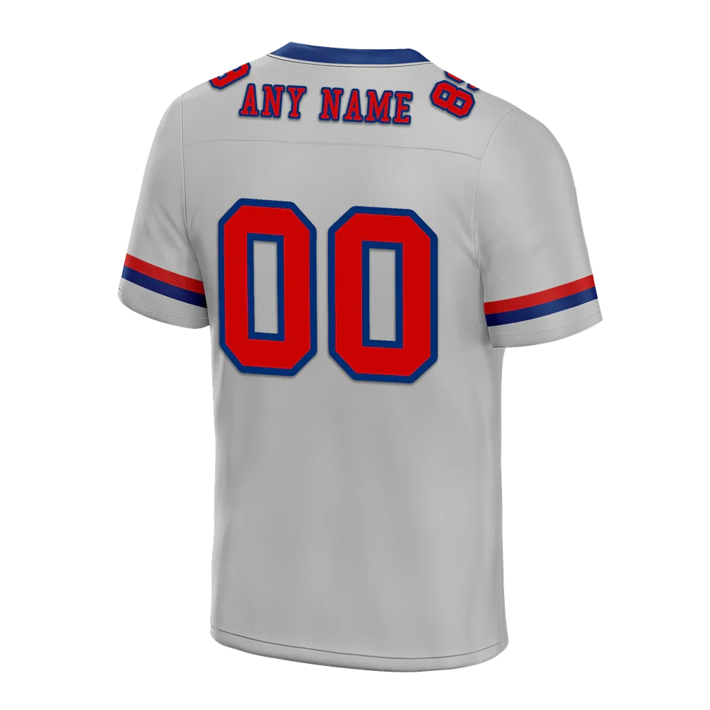 Custom Grey Classic Style Red Personalized Authentic Football Jersey FBJ02-bc0f0ad - Coolcustomize