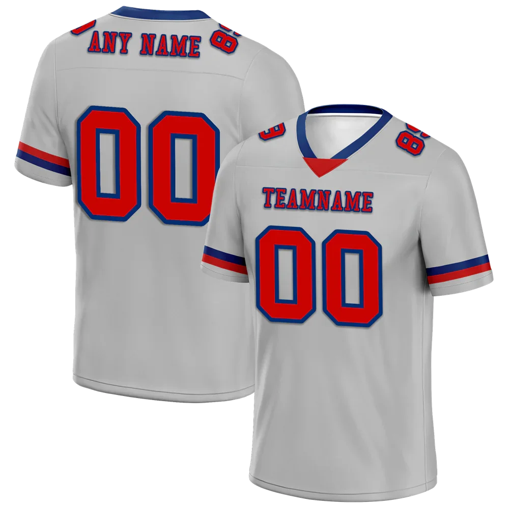Custom Grey Classic Style Red Personalized Authentic Football Jersey FBJ02-bc0f0ad - Coolcustomize