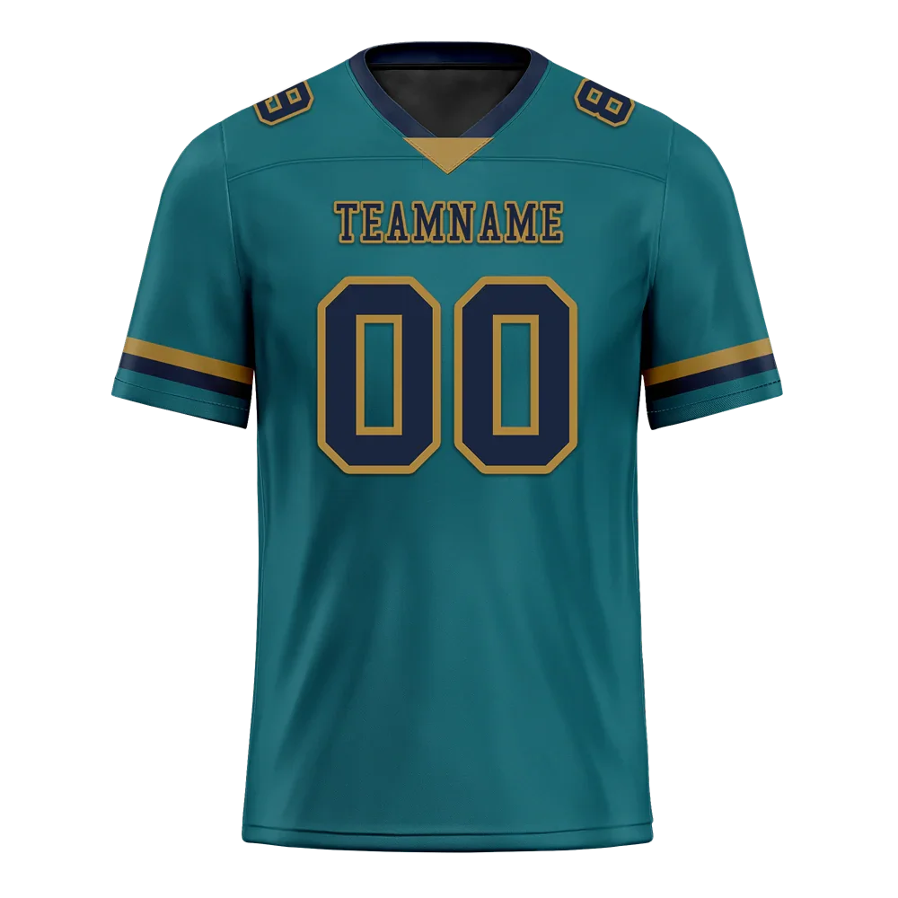 Custom Aqua Classic Style Black Personalized Authentic Football Jersey FBJ02-bc0f0ae - Coolcustomize