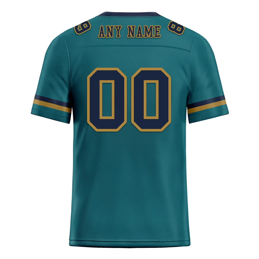 Custom Aqua Classic Style Black Personalized Authentic Football Jersey FBJ02-bc0f0ae - Coolcustomize