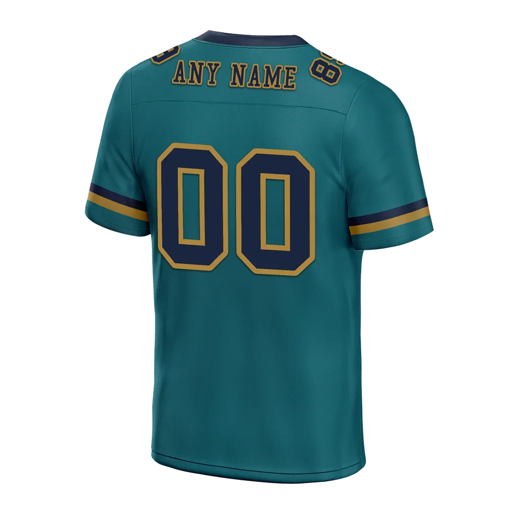 Custom Aqua Classic Style Black Personalized Authentic Football Jersey FBJ02-bc0f0ae - Coolcustomize