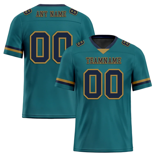 Custom Aqua Classic Style Black Personalized Authentic Football Jersey FBJ02-bc0f0ae - Coolcustomize