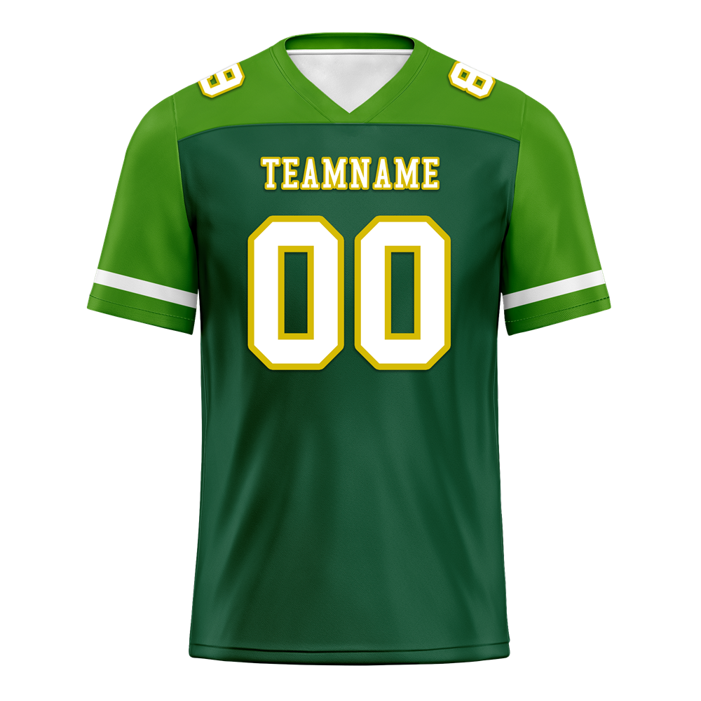 Custom Green Raglan Sleeves White Personalized Authentic Football Jersey FBJ02-bc0f0af - Coolcustomize