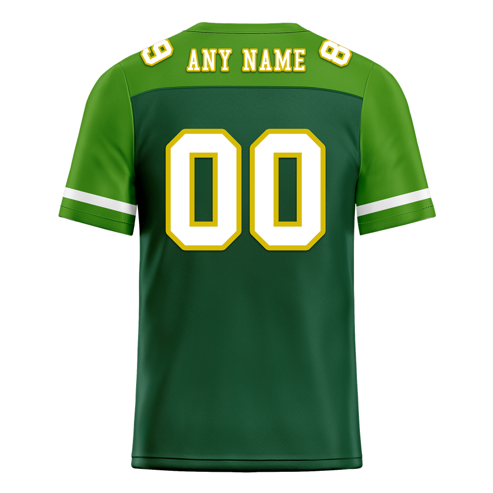 Custom Green Raglan Sleeves White Personalized Authentic Football Jersey FBJ02-bc0f0af - Coolcustomize