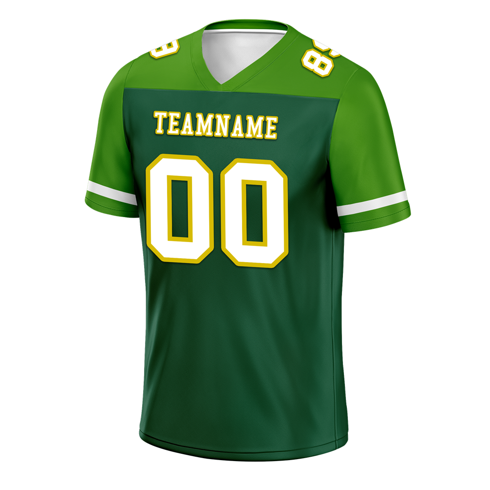 Custom Green Raglan Sleeves White Personalized Authentic Football Jersey FBJ02-bc0f0af - Coolcustomize