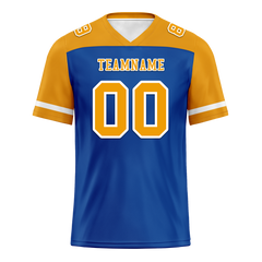 Custom Blue Orange Raglan Sleeves Orange Personalized Authentic Football Jersey FBJ02-bc0f0a7