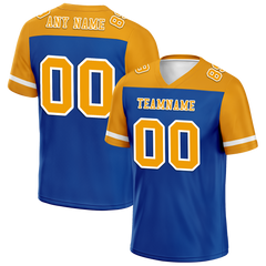 Custom Blue Orange Raglan Sleeves Orange Personalized Authentic Football Jersey FBJ02-bc0f0a7