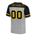 Custom Grey Black Raglan Sleeves Black Personalized Authentic Football Jersey FBJ02-bc0f0a9 - Coolcustomize