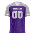 Custom Purple Grey Raglan Sleeves Grey Personalized Authentic Football Jersey FBJ02-bc0f0b0 - Coolcustomize