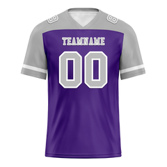 Custom Purple Grey Raglan Sleeves Grey Personalized Authentic Football Jersey FBJ02-bc0f0b0