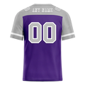 Custom Purple Grey Raglan Sleeves Grey Personalized Authentic Football Jersey FBJ02-bc0f0b0 - Coolcustomize