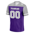 Custom Purple Grey Raglan Sleeves Grey Personalized Authentic Football Jersey FBJ02-bc0f0b0 - Coolcustomize