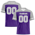 Custom Purple Grey Raglan Sleeves Grey Personalized Authentic Football Jersey FBJ02-bc0f0b0 - Coolcustomize