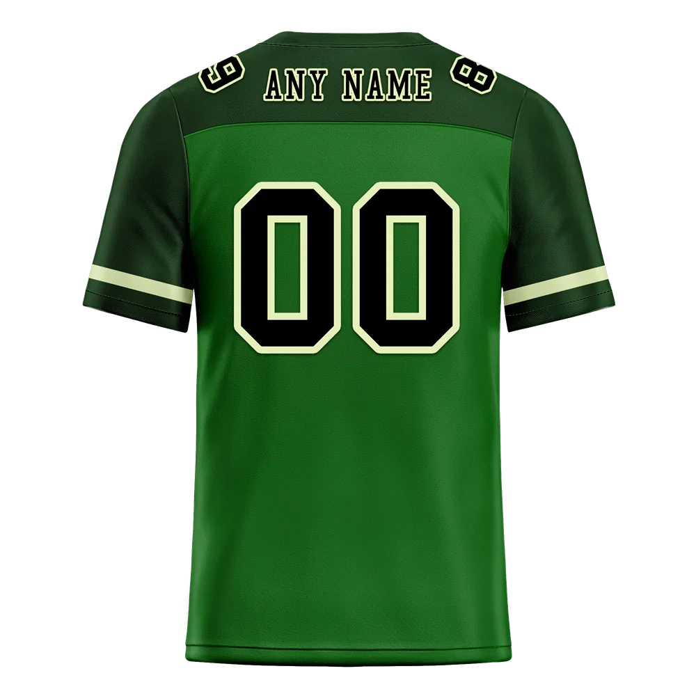 Custom Green Raglan Sleeves Black Personalized Authentic Football Jersey FBJ02-bc0f0ba - Coolcustomize