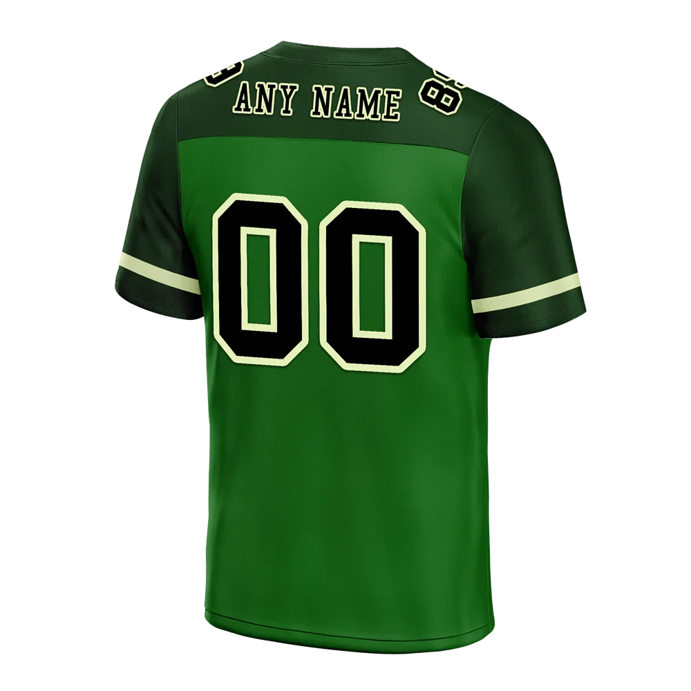 Custom Green Raglan Sleeves Black Personalized Authentic Football Jersey FBJ02-bc0f0ba - Coolcustomize