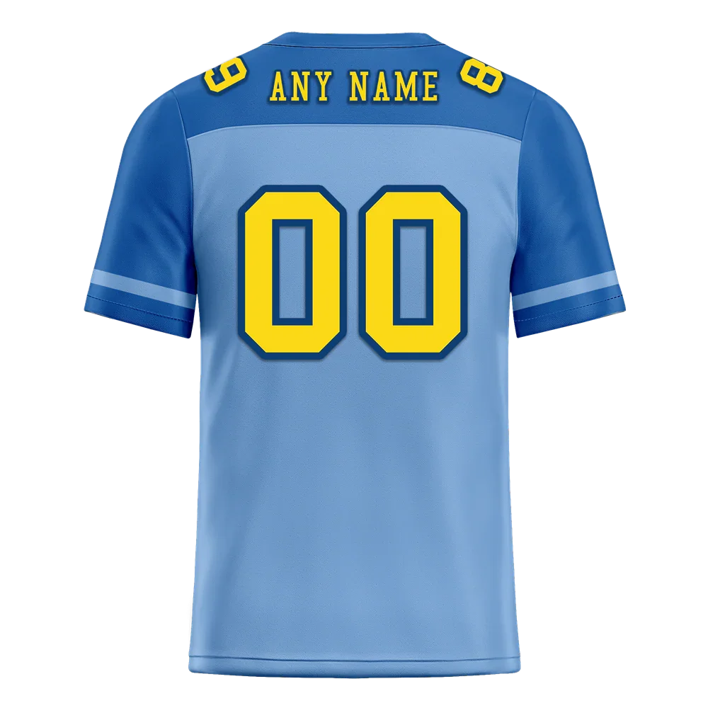 Custom Aqua Raglan Sleeves Yellow Personalized Authentic Football Jersey FBJ02-bc0f0bb - Coolcustomize