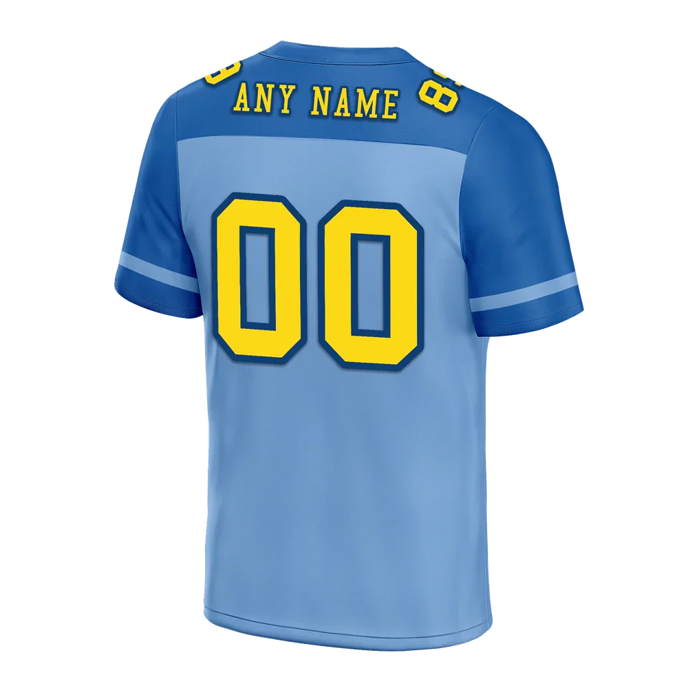 Custom Aqua Raglan Sleeves Yellow Personalized Authentic Football Jersey FBJ02-bc0f0bb - Coolcustomize