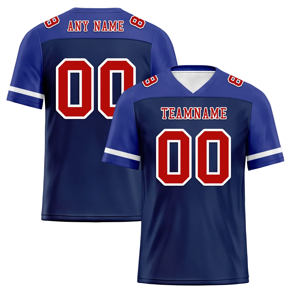 Custom Blue Raglan Sleeves Brown Personalized Authentic Football Jersey FBJ02-bc0f0bc - Coolcustomize