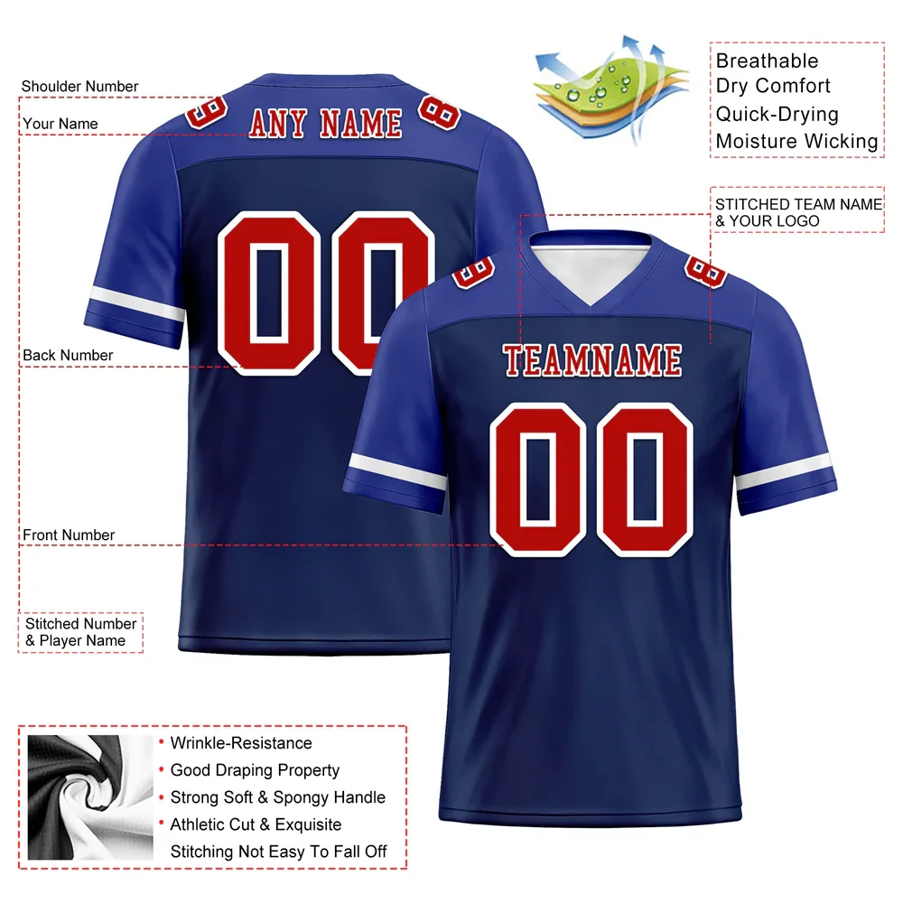 Custom Blue Raglan Sleeves Brown Personalized Authentic Football Jersey FBJ02-bc0f0bc - Coolcustomize