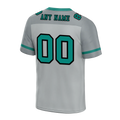 Custom Grey Raglan Sleeves Aqua Personalized Authentic Football Jersey FBJ02-bc0f0bf - Coolcustomize