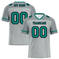 Custom Grey Raglan Sleeves Aqua Personalized Authentic Football Jersey FBJ02-bc0f0bf - Coolcustomize