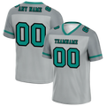 Custom Grey Raglan Sleeves Aqua Personalized Authentic Football Jersey FBJ02-bc0f0bf - Coolcustomize