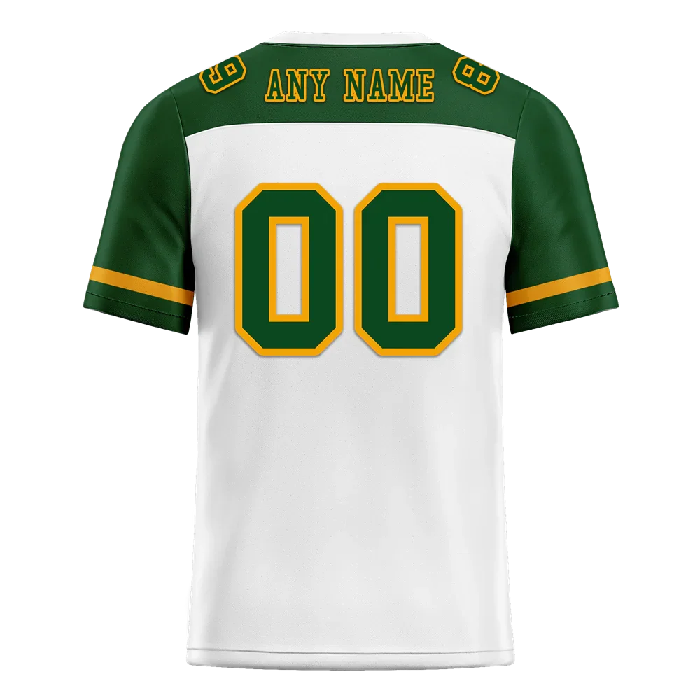 Custom White Green Raglan Sleeves Green Personalized Authentic Football Jersey FBJ02-bc0f0b7 - Coolcustomize