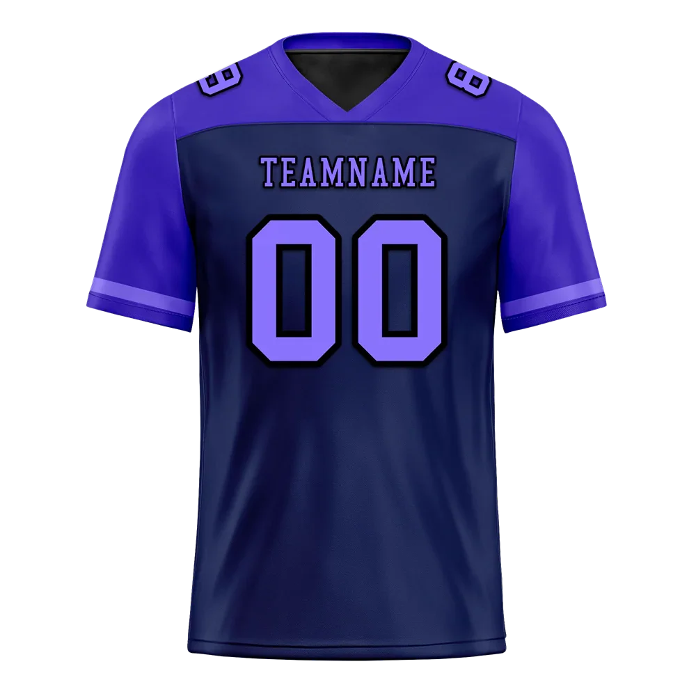 Custom Black Purple Raglan Sleeves Purple Personalized Authentic Football Jersey FBJ02-bc0f0c0 - Coolcustomize