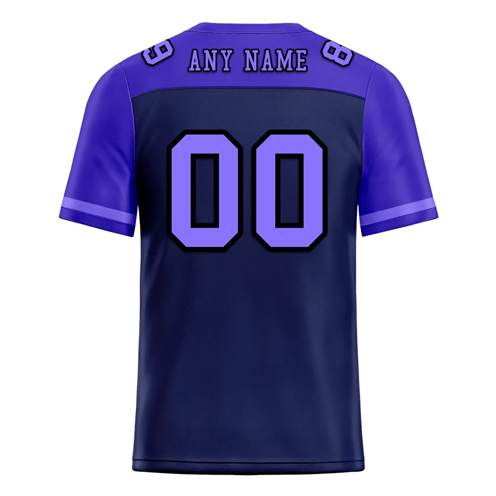 Custom Black Purple Raglan Sleeves Purple Personalized Authentic Football Jersey FBJ02-bc0f0c0 - Coolcustomize