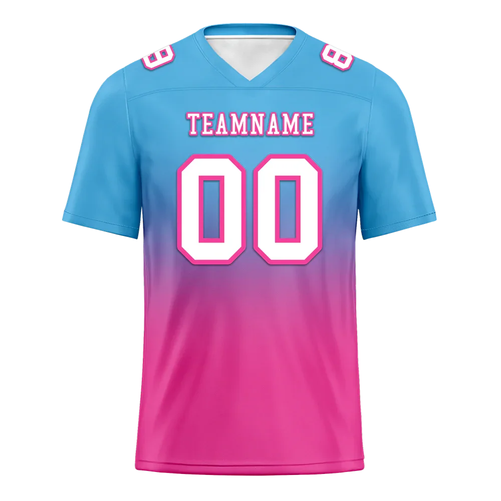 Custom Aqua Pink Fade Fashion White Personalized Authentic Football Jersey FBJ02-bc0f0ca - Coolcustomize