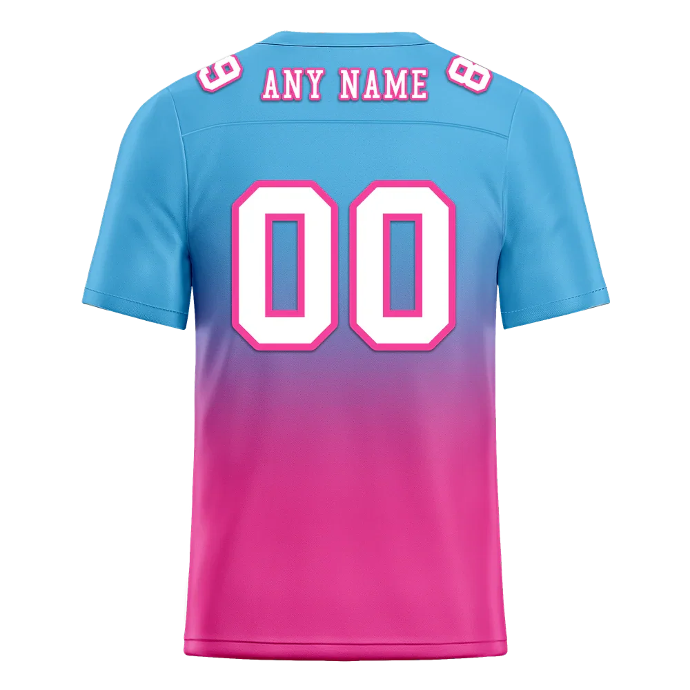 Custom Aqua Pink Fade Fashion White Personalized Authentic Football Jersey FBJ02-bc0f0ca - Coolcustomize