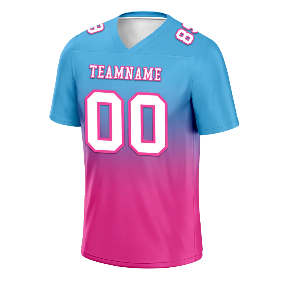 Custom Aqua Pink Fade Fashion White Personalized Authentic Football Jersey FBJ02-bc0f0ca - Coolcustomize