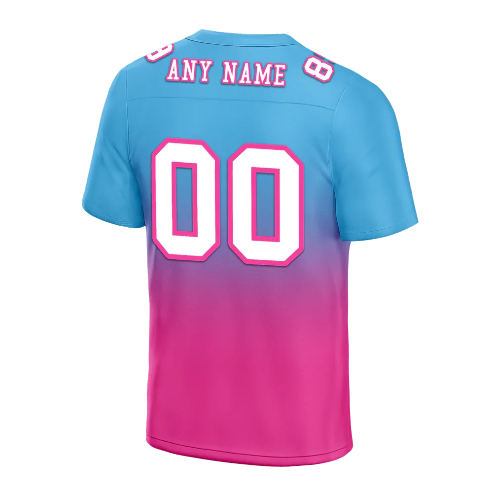Custom Aqua Pink Fade Fashion White Personalized Authentic Football Jersey FBJ02-bc0f0ca - Coolcustomize