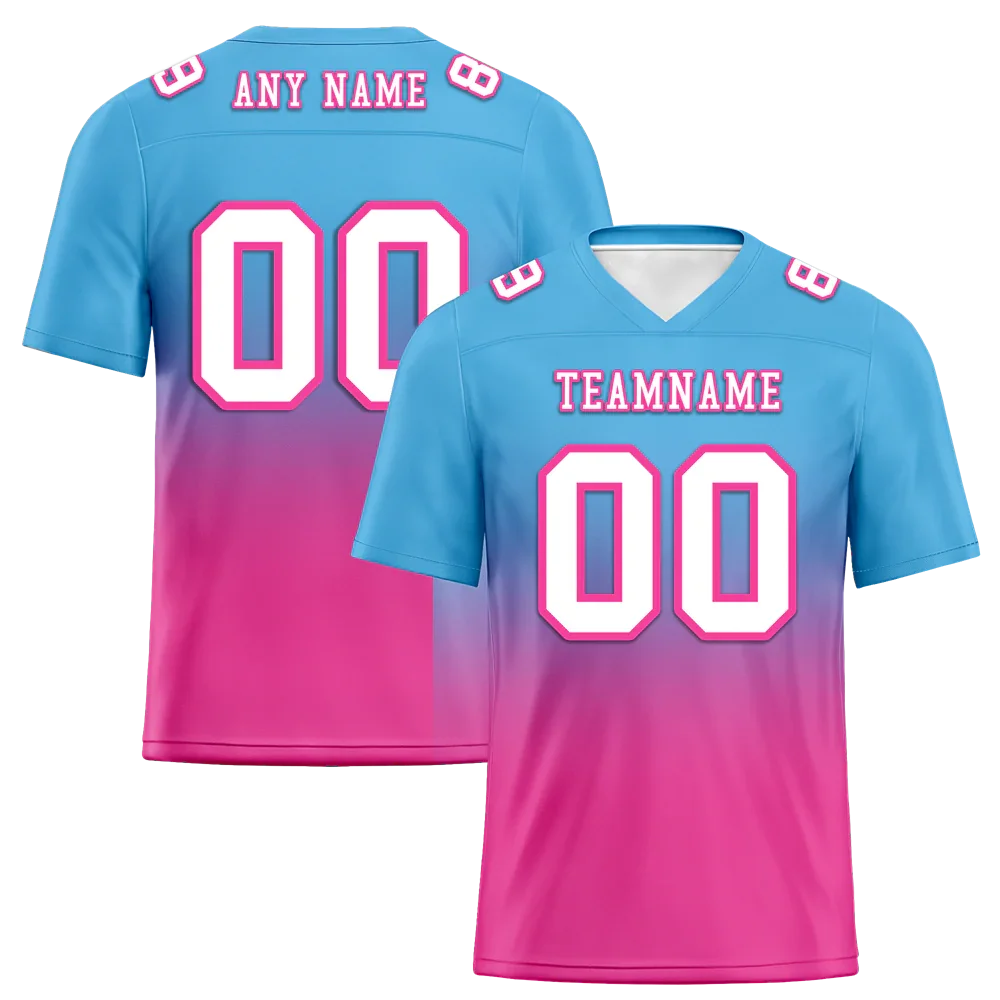 Custom Aqua Pink Fade Fashion White Personalized Authentic Football Jersey FBJ02-bc0f0ca - Coolcustomize