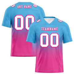 Custom Aqua Pink Fade Fashion White Personalized Authentic Football Jersey FBJ02-bc0f0ca