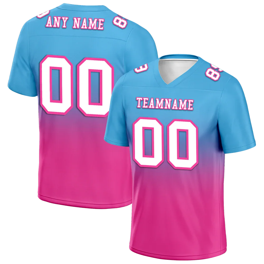 Custom Aqua Pink Fade Fashion White Personalized Authentic Football Jersey FBJ02-bc0f0ca - Coolcustomize