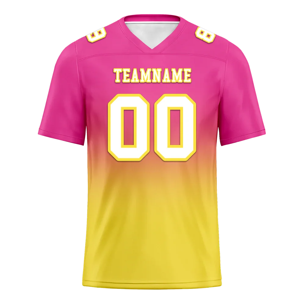 Custom Pink Yellow Fade Fashion White Personalized Authentic Football Jersey FBJ02-bc0f0cb - Coolcustomize