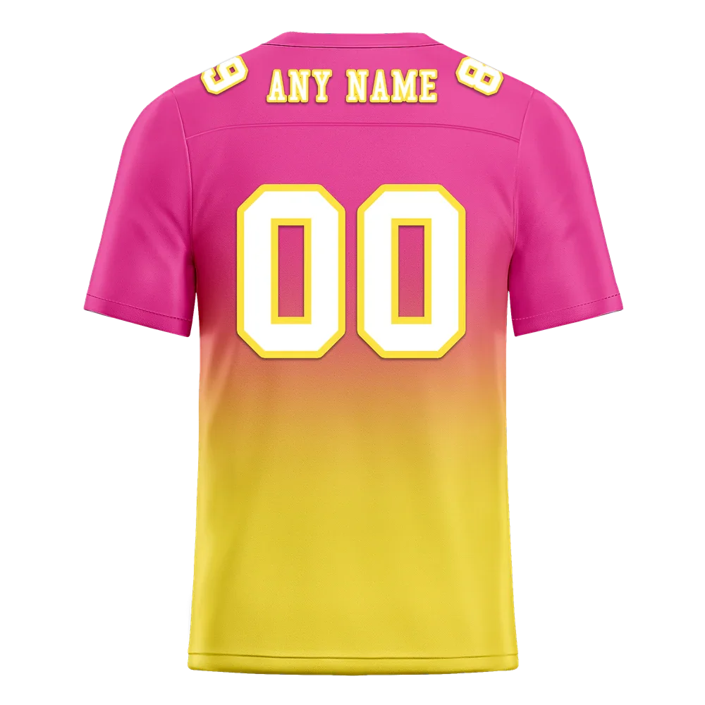 Custom Pink Yellow Fade Fashion White Personalized Authentic Football Jersey FBJ02-bc0f0cb - Coolcustomize