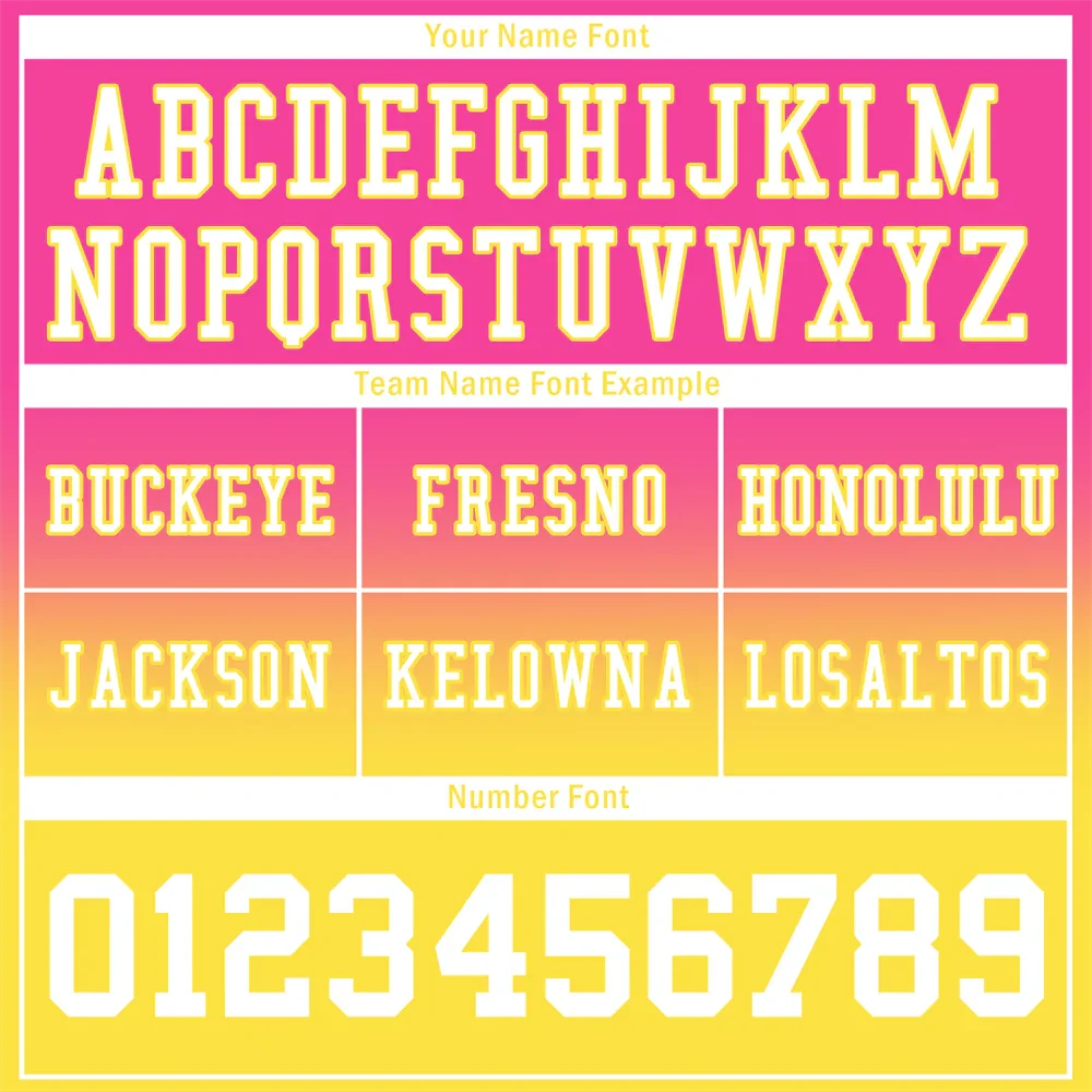Custom Pink Yellow Fade Fashion White Personalized Authentic Football Jersey FBJ02-bc0f0cb - Coolcustomize