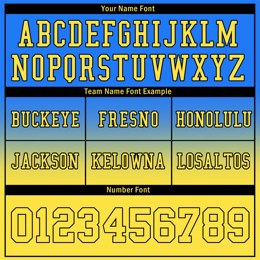 Custom Blue Yellow Fade Fashion Yellow Personalized Authentic Football Jersey FBJ02-bc0f0cc - Coolcustomize