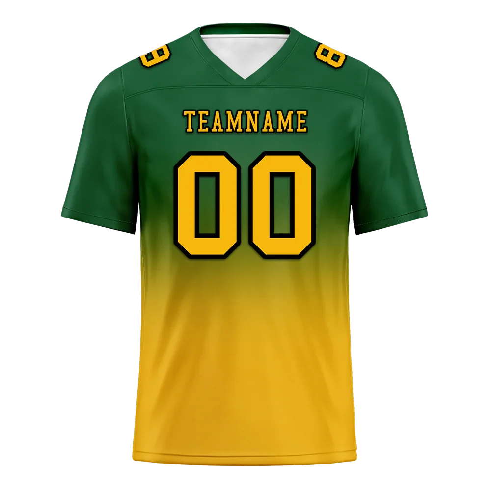 Custom Green Yellow Fade Fashion Yellow Personalized Authentic Football Jersey FBJ02-bc0f0cd - Coolcustomize