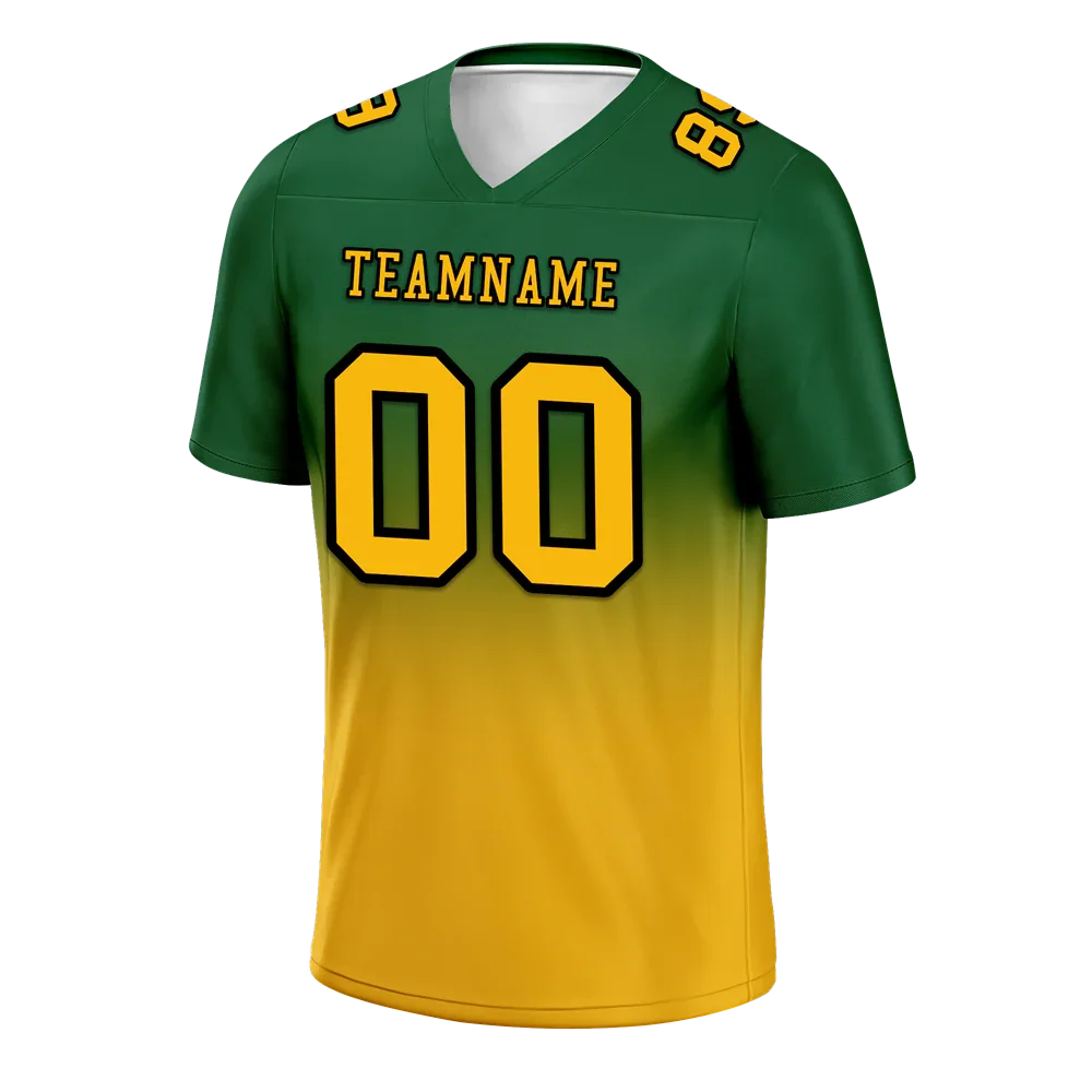 Custom Green Yellow Fade Fashion Yellow Personalized Authentic Football Jersey FBJ02-bc0f0cd - Coolcustomize