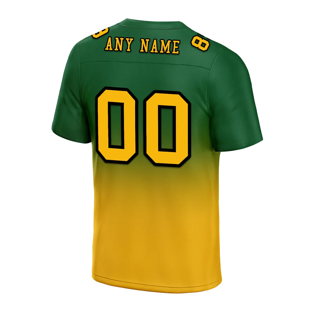 Custom Green Yellow Fade Fashion Yellow Personalized Authentic Football Jersey FBJ02-bc0f0cd - Coolcustomize