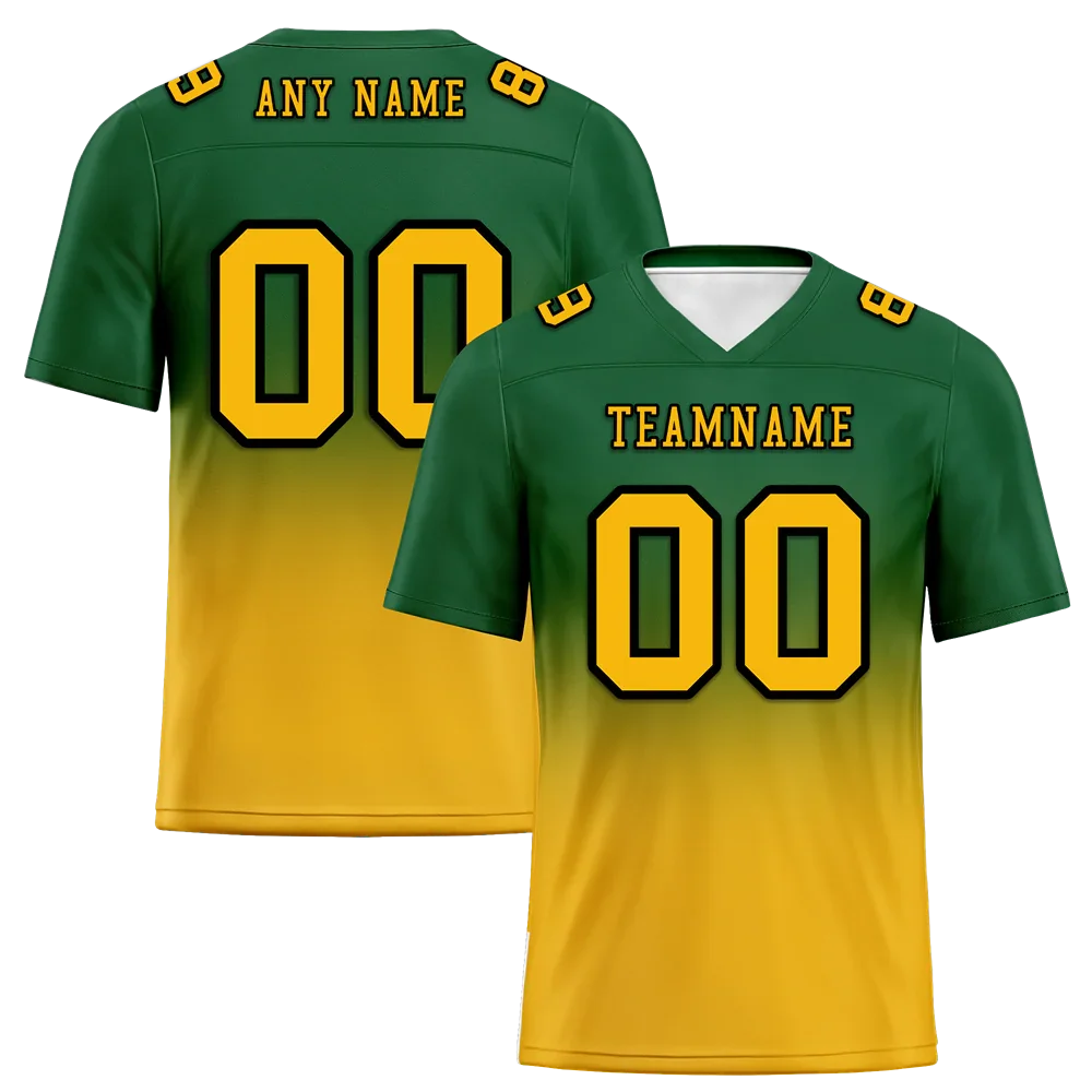 Custom Green Yellow Fade Fashion Yellow Personalized Authentic Football Jersey FBJ02-bc0f0cd - Coolcustomize