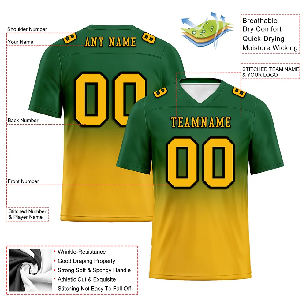 Custom Green Yellow Fade Fashion Yellow Personalized Authentic Football Jersey FBJ02-bc0f0cd - Coolcustomize