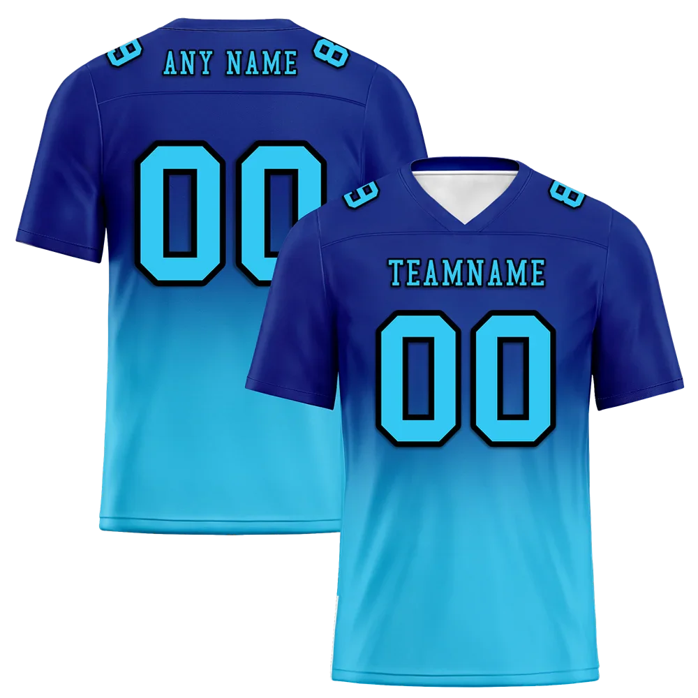 Custom Blue Aqua Fade Fashion Aqua Personalized Authentic Football Jersey FBJ02-bc0f0ce - Coolcustomize